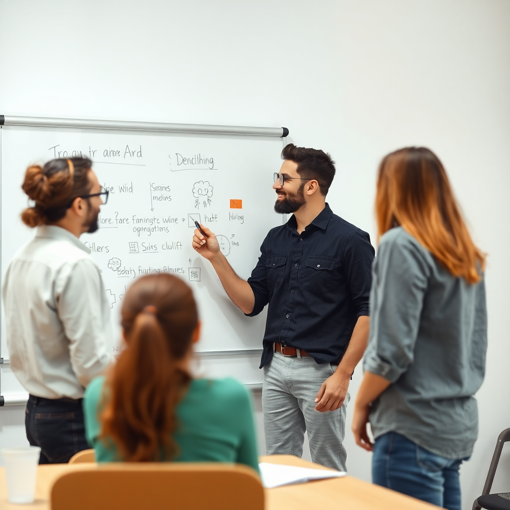 BPAV team collaborating in an open office environment